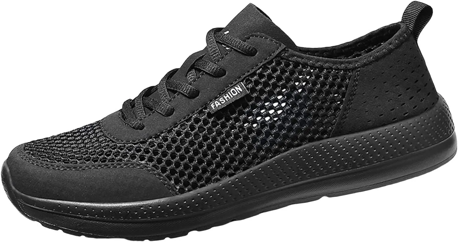 Men Sports Shoes Fashionable Summer New Pattern Hollow Mesh Breathable Comfortable and Simple Sneaker Crease Shield Men