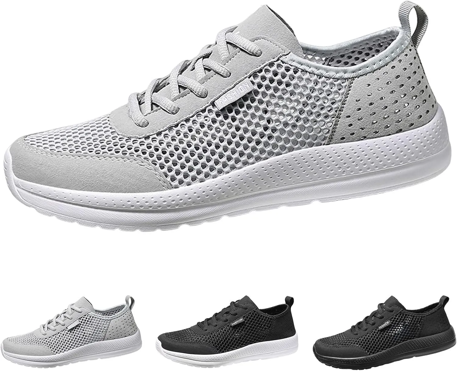 Men Sports Shoes Fashionable Summer New Pattern Hollow Mesh Breathable Comfortable and Simple Sneaker Crease Shield Men