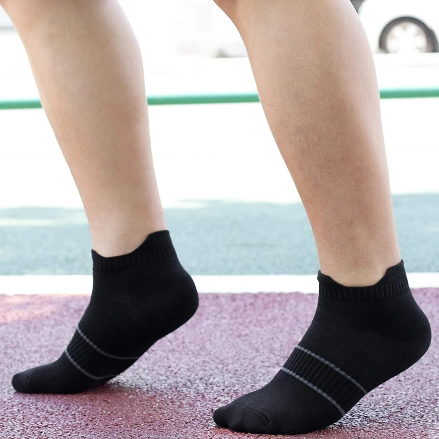 Men's Anti Sweat Odor Control Quick Dry Cotton Athletic Low Cut Ankle Running Socks