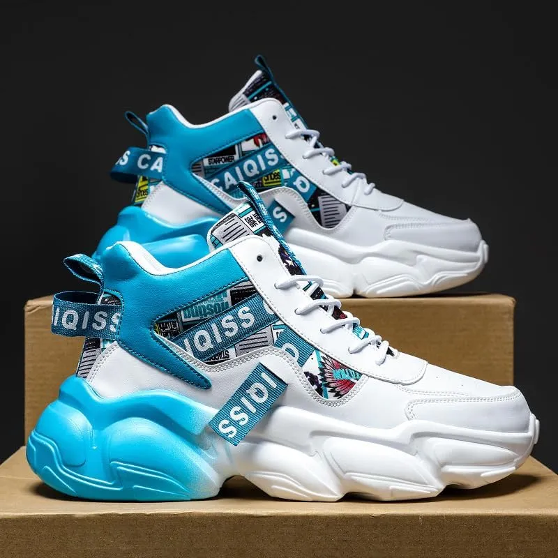 Men's Basketball Shoes – Breathable High-Top Sneakers with Cushioned Midsole, Ankle Support, Non-Slip Outsole for Training & Competitive Play