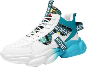Men's Basketball Shoes – Breathable High-Top Sneakers with Cushioned Midsole, Ankle Support, Non-Slip Outsole for Training & Competitive Play