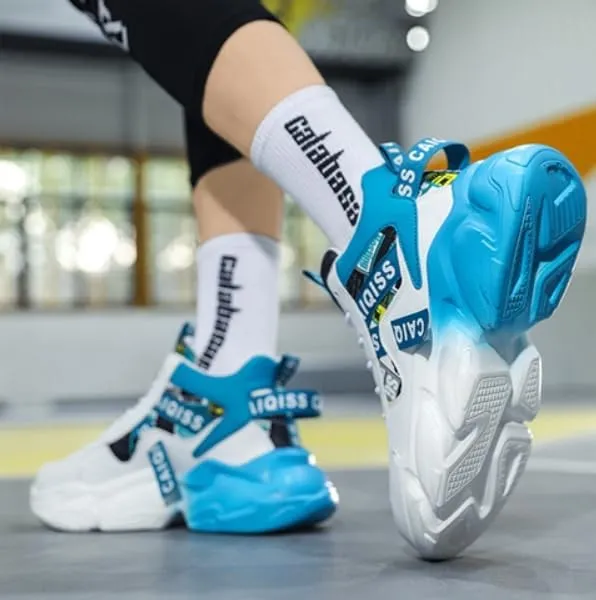 Men's Basketball Shoes – Breathable High-Top Sneakers with Cushioned Midsole, Ankle Support, Non-Slip Outsole for Training & Competitive Play