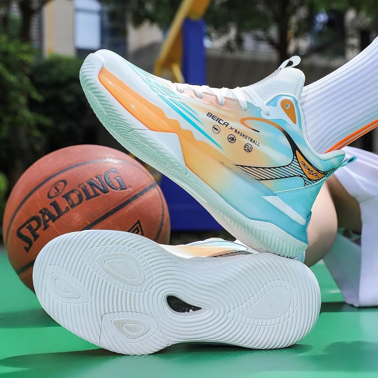 Mens Basketball Shoes Fashion Sneakers Athletic Comfortable Breathable Leightweight Lace-Up Outdoor Non Slip Sport Shoe
