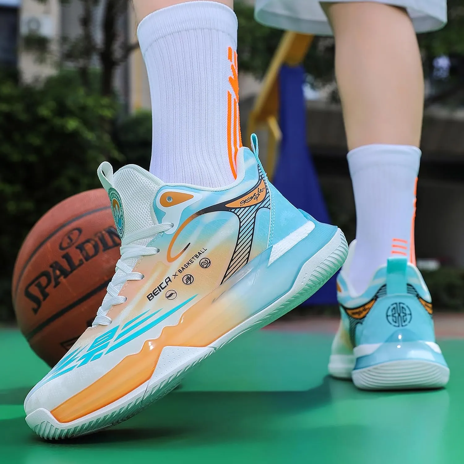 Mens Basketball Shoes Fashion Sneakers Athletic Comfortable Breathable Leightweight Lace-Up Outdoor Non Slip Sport Shoe