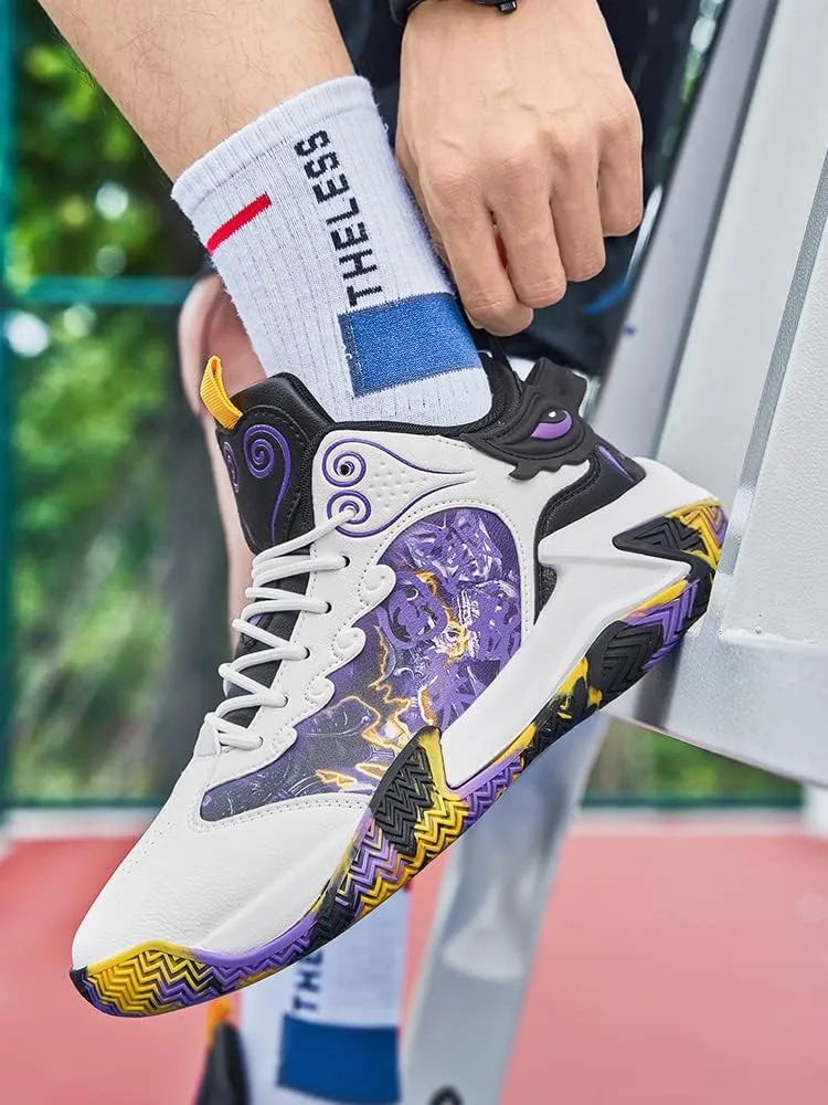 Men's Basketball Shoes Fashion Youth Sneakers Non-Slip Sport Trainer Shoes Skateboard Shoes High-top Shoes Fashion Casual Shoes Running