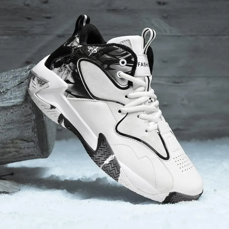 Men's Basketball Shoes Fashion Youth Sneakers Non-Slip Sport Trainer Shoes Skateboard Shoes High-top Shoes Fashion Casual Shoes Running