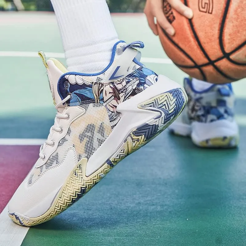 Men's Basketball Shoes Fashion Youth Sneakers Non-Slip Sport Trainer Shoes Skateboard Shoes High-top Shoes Fashion Casual Shoes Running