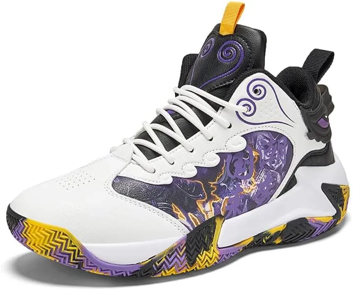 Men's Basketball Shoes Fashion Youth Sneakers Non-Slip Sport Trainer Shoes Skateboard Shoes High-top Shoes Fashion Casual Shoes Running