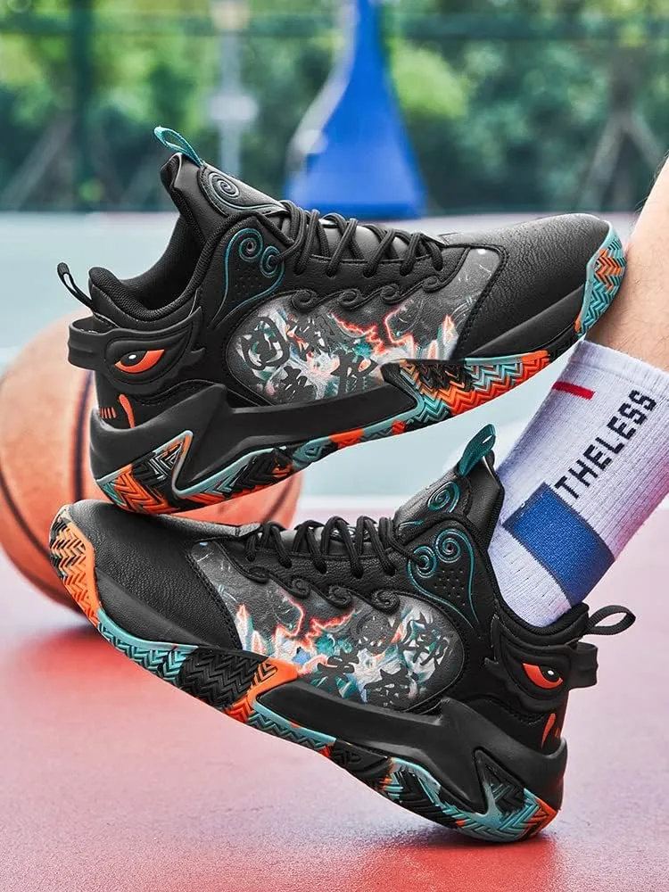 Men's Basketball Shoes Fashion Youth Sneakers Non-Slip Sport Trainer Shoes Skateboard Shoes High-top Shoes Fashion Casual Shoes Running
