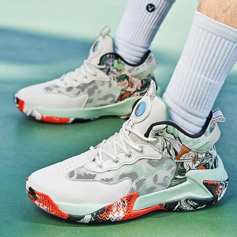 Men's Basketball Shoes Fashion Youth Sneakers Non-Slip Sport Trainer Shoes Skateboard Shoes High-top Shoes Fashion Casual Shoes Running