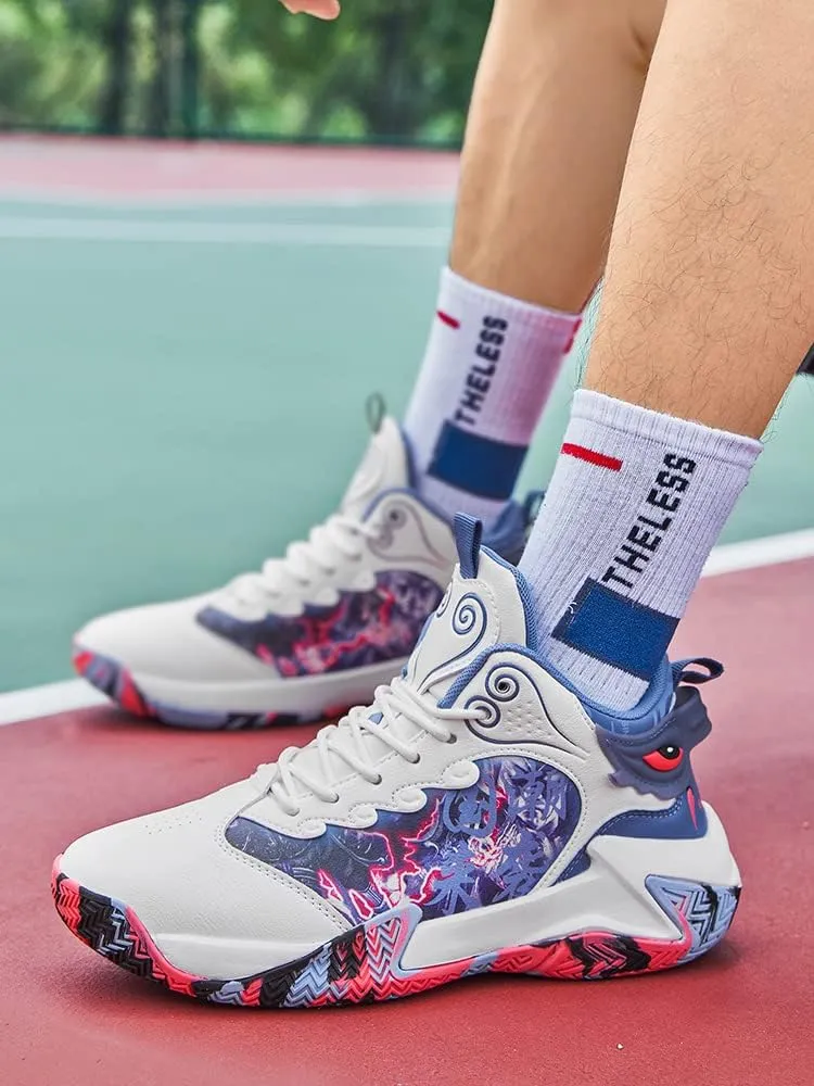 Men's Basketball Shoes Fashion Youth Sneakers Non-Slip Sport Trainer Shoes Skateboard Shoes High-top Shoes Fashion Casual Shoes Running