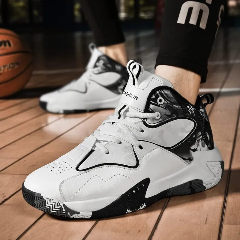 Men's Basketball Shoes Fashion Youth Sneakers Non-Slip Sport Trainer Shoes Skateboard Shoes High-top Shoes Fashion Casual Shoes Running