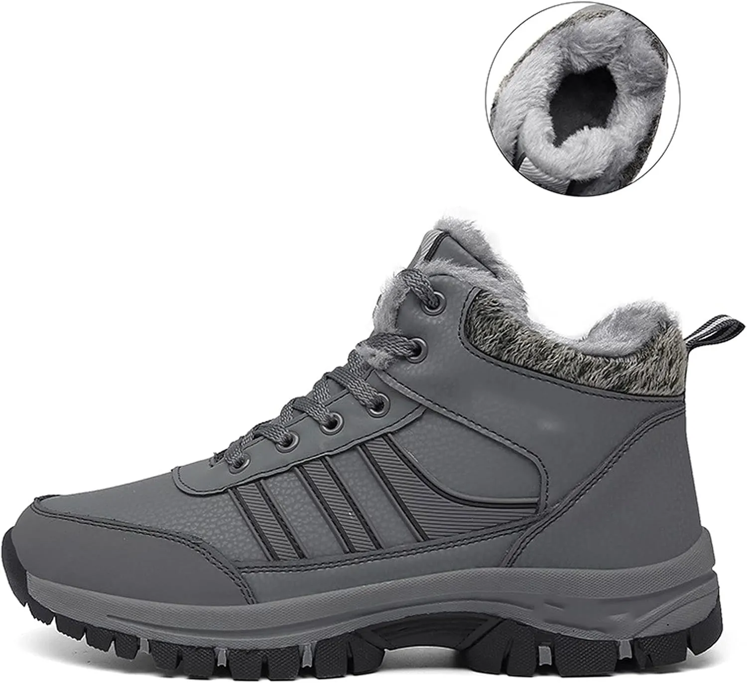 Mens Boots Men Winter Snow Boots Waterproof Leather Sneakers Super Warm Men's Boots Outdoor Male Hiking Boots Work Shoes Ankle Boots