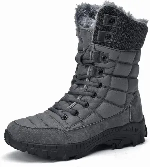 Mens Boots Men's Winter Snow Boots Super Warm Men's Hiking Boots Waterproof Leather High Top Plus Size Men's Boots Outdoor Sneakers