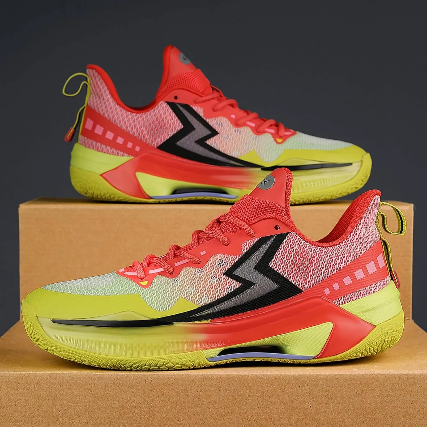 Mens Breathable Lace Up High-Top Mesh Cloth Basketball Shoes Fashion Comfortable Non-Slip Sneakers for Running Walking Workout Training