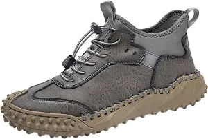 Mens Breathable Lace Up Running Shoes Portable Non Slip Fitness Workout Shoe Men's Lightweight Cushion Sneakers