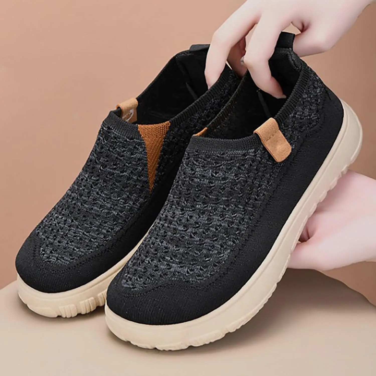 Mens Breathable Soft Sole Casual Sport Shoes Thick Sole Flat Comfortable Lighweight Sneakers Hands Free Comfy Outdoor Walking Shoes for Men
