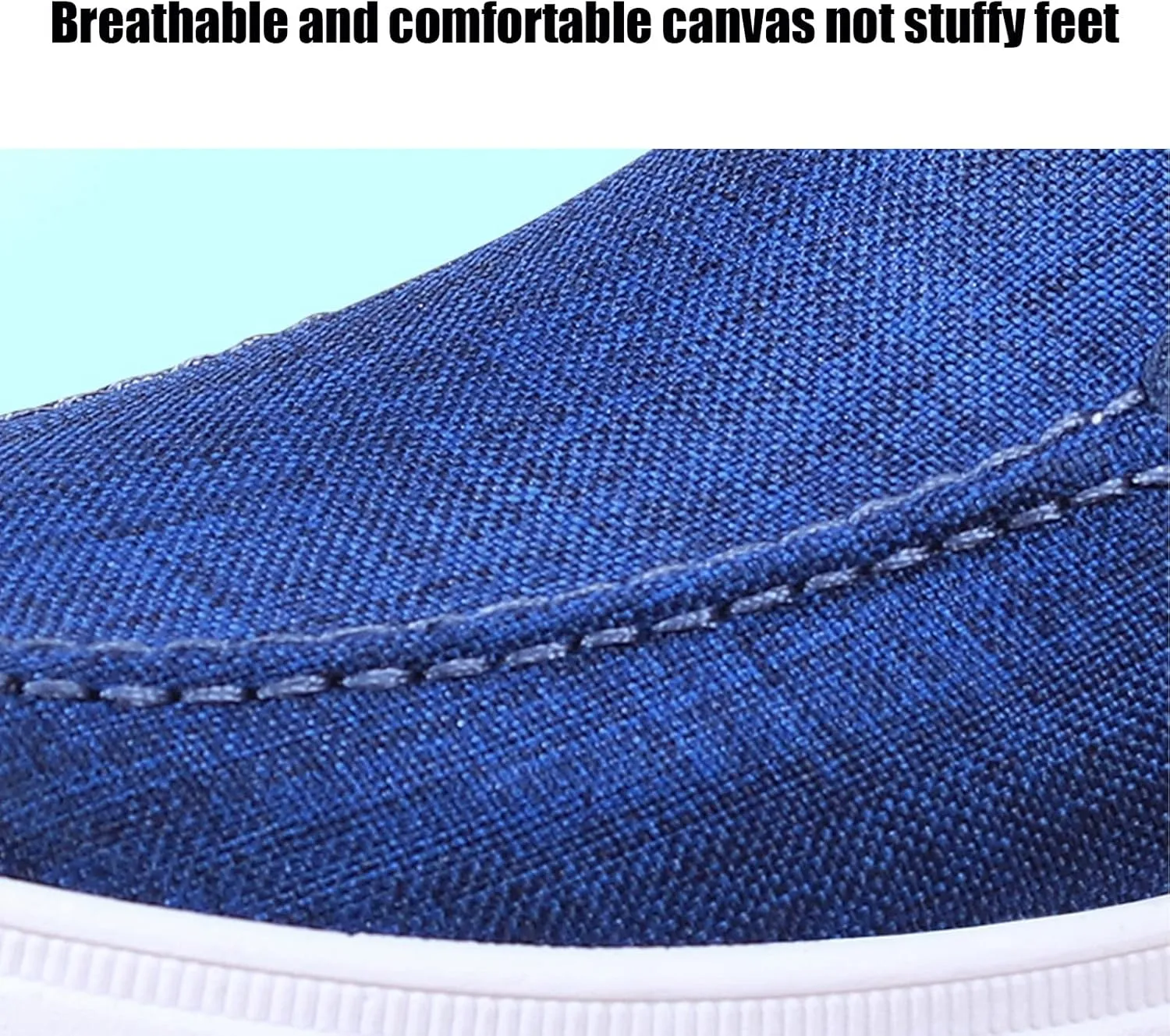Men's Canvas Slip on Casual Sheos Comfy Lightweight Boat Loafers Non-Slip Soft Sole Sneakers Walking Shoes