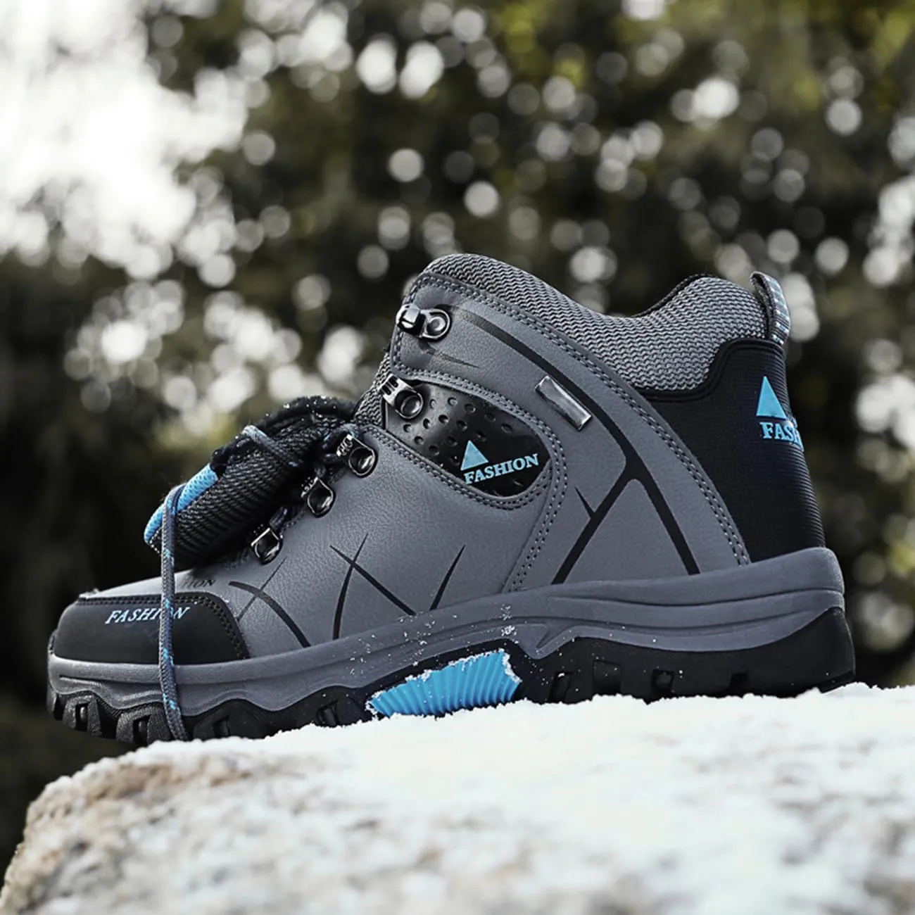Men's Casual Hiking Boots Outdoor Waterproof Non-Slip Work Boots Autumn Winter Trekking Snow Boots