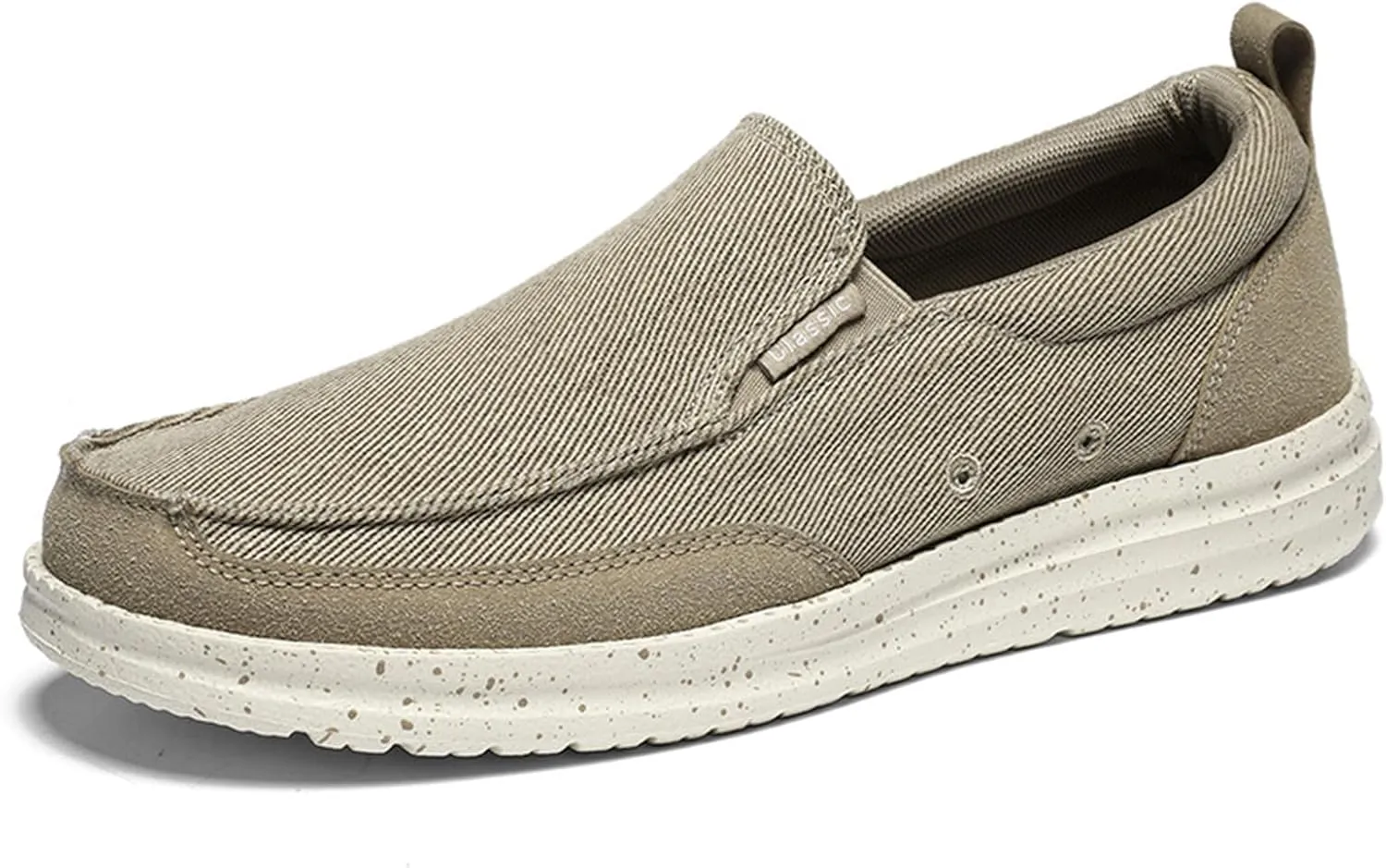 Men's Hands Free Canvas Casual Loafers Comfortable Wide Width Soft Sole Lightweight Non-Slip Travel Driving Soft Sneakers Work Walking