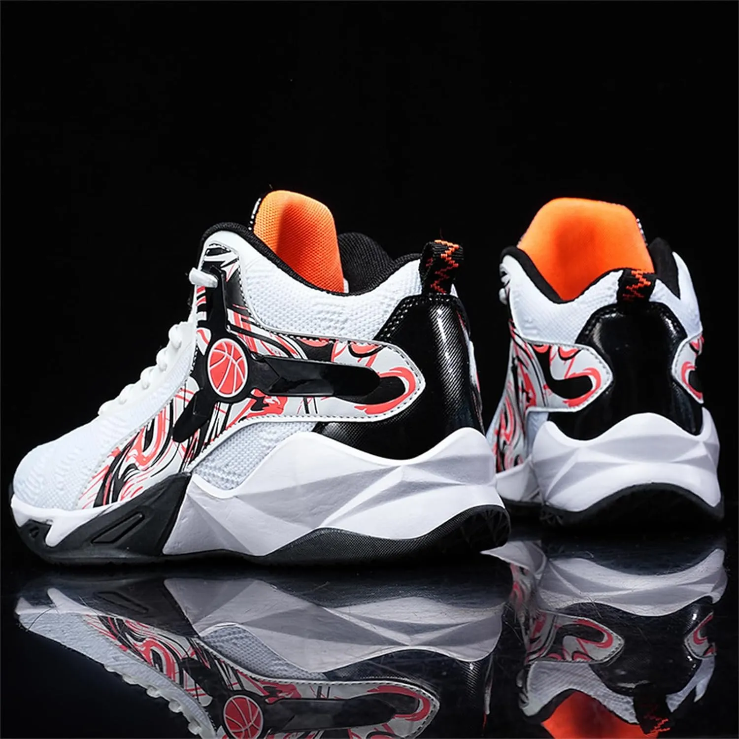 Men's High Top Mesh Breathable Basketball Shoes Athletic Sneakers Gym Fashion Trainers Tennis Casual Walking Shoes