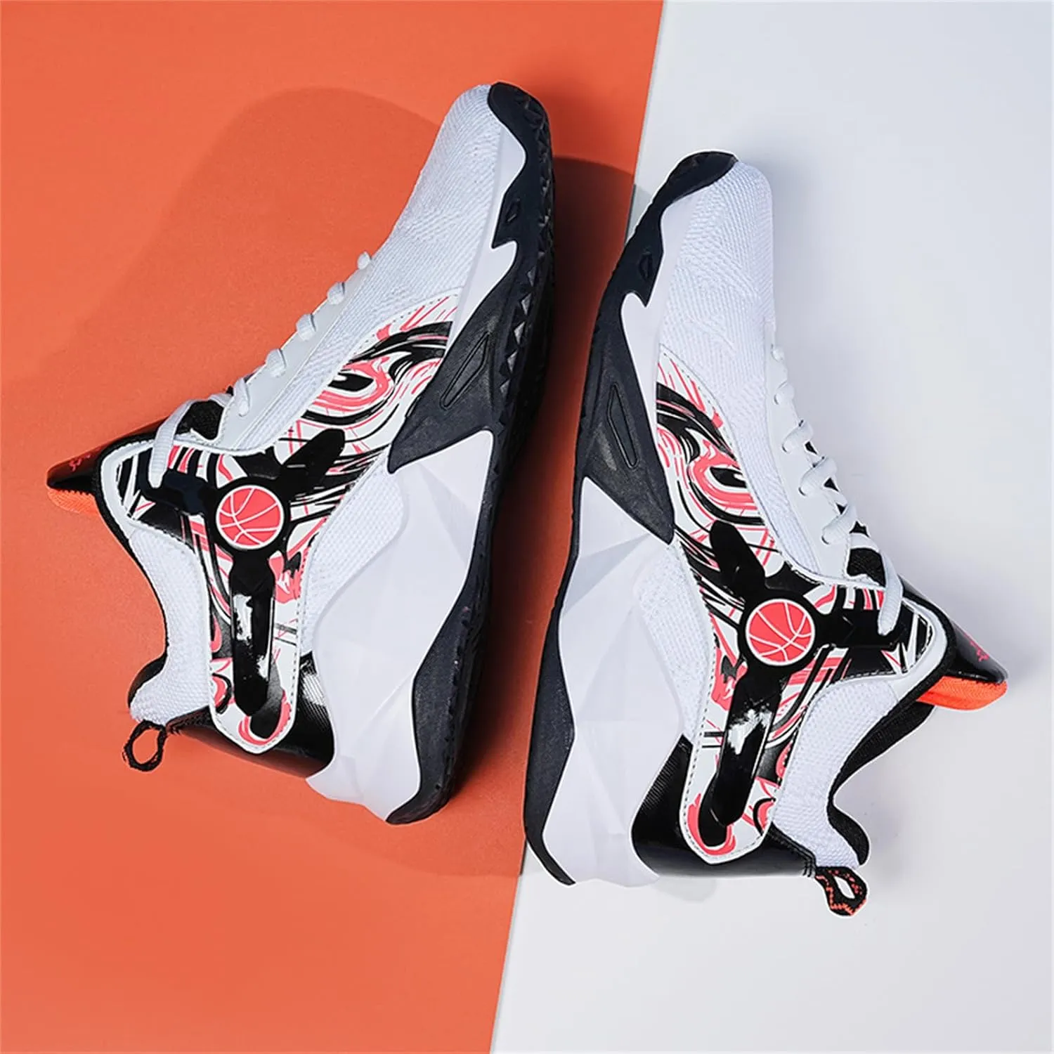 Men's High Top Mesh Breathable Basketball Shoes Athletic Sneakers Gym Fashion Trainers Tennis Casual Walking Shoes