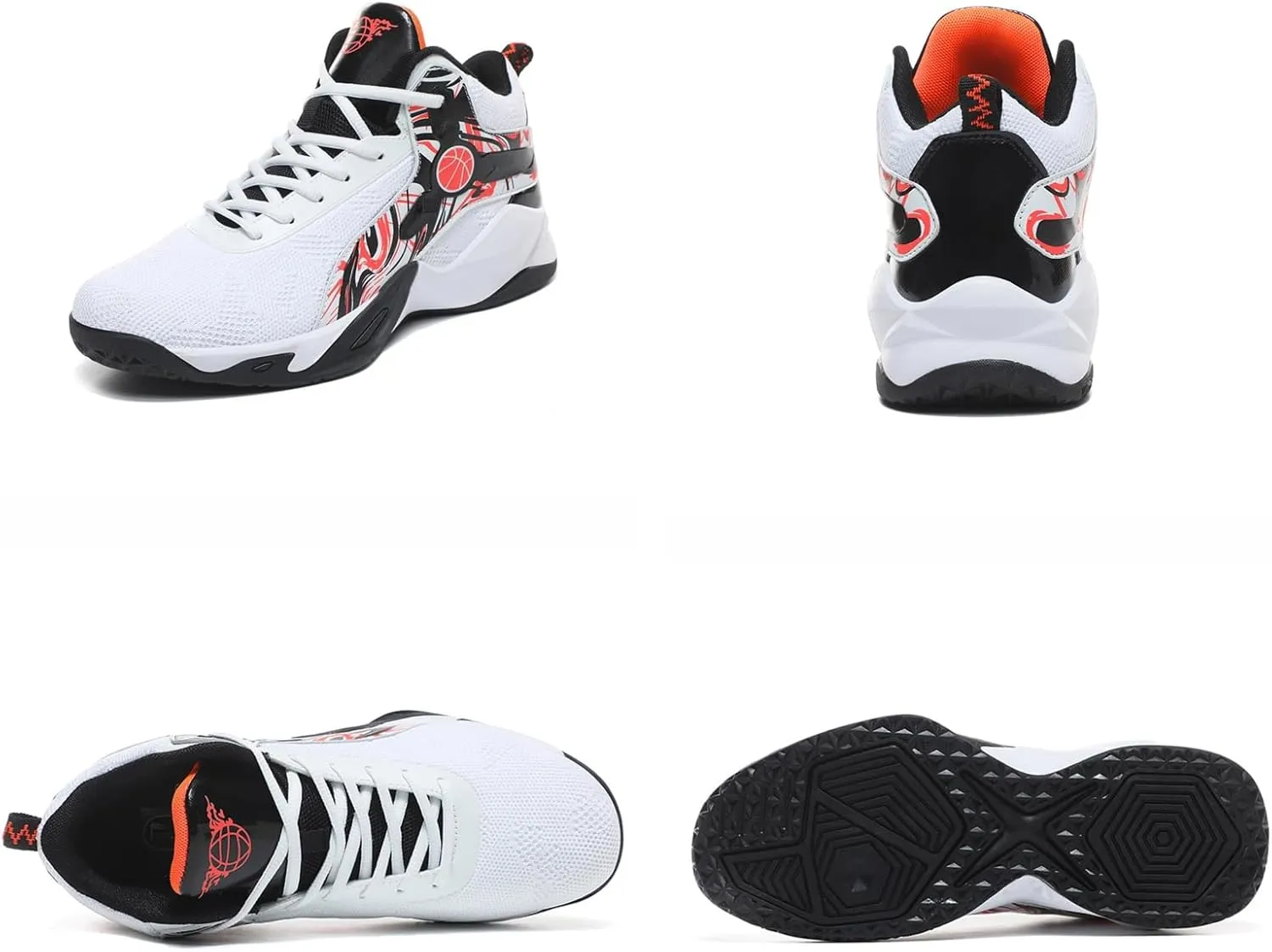 Men's High Top Mesh Breathable Basketball Shoes Athletic Sneakers Gym Fashion Trainers Tennis Casual Walking Shoes
