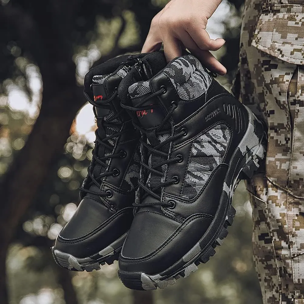 Men's Hiking Boots Outdoor Fashion Athletic Shoes Traveling Camping Training Waterproof High-Top Camouflage Boots