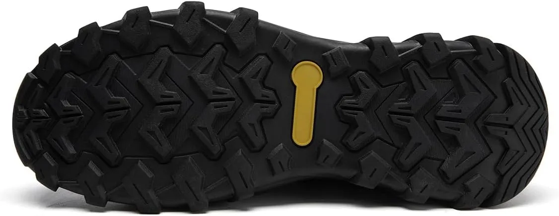 Mens Hiking Boots Waterproof Winter Snow Boots with Non-Slip Rubber Sole Black Slip Resistant Boots Outdoor Shoes for Men