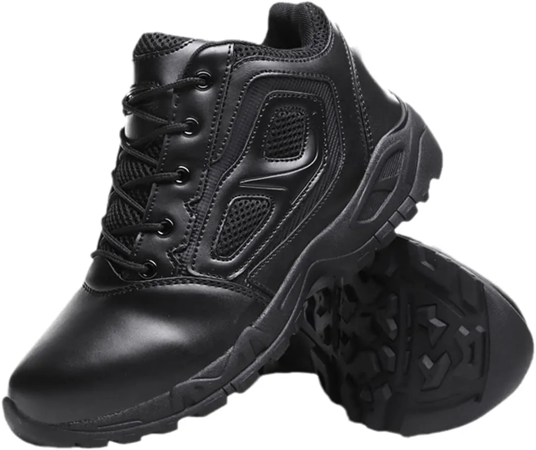 Men's Military Boots Combat Ankle Boots Motorcycle Boots Tactical Plus Size Military Boots Work Safety Shoes Black 41
