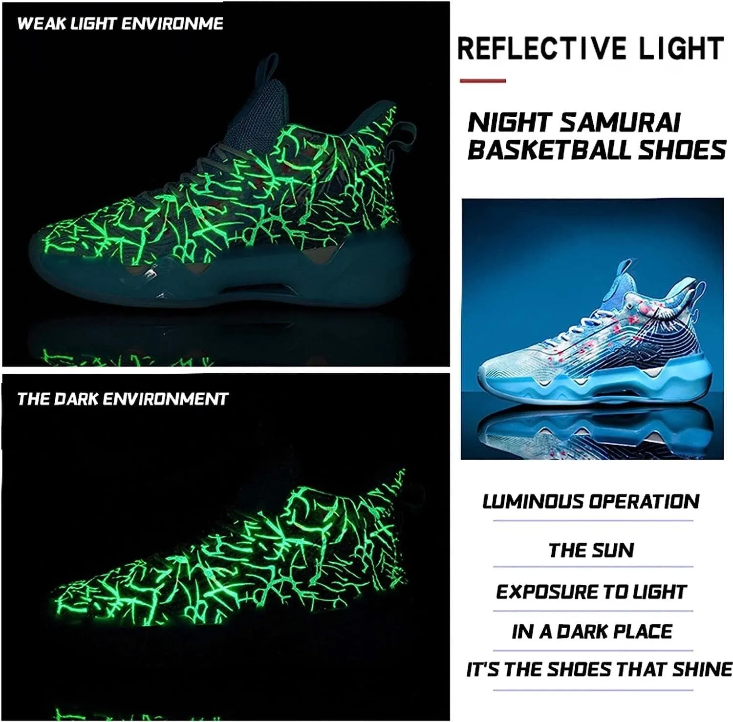 Men's Neutral Fluorescent Basketball Shoes Women's Shoes Super Light Sneakers high top Graffiti Style Combat Shoes