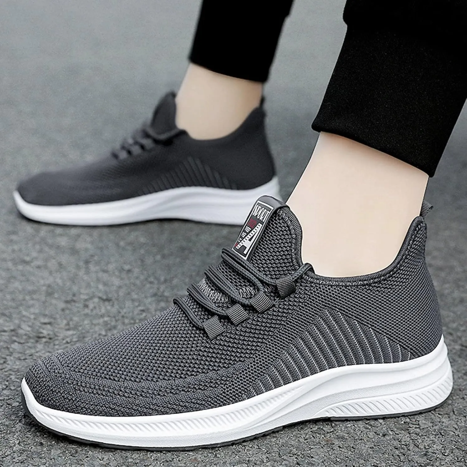 Men's Non Slip Barefoot Minimalist Shoes Lightweight Breathable Walking Shoe Gym Tennis Casual Labor Work Shoes