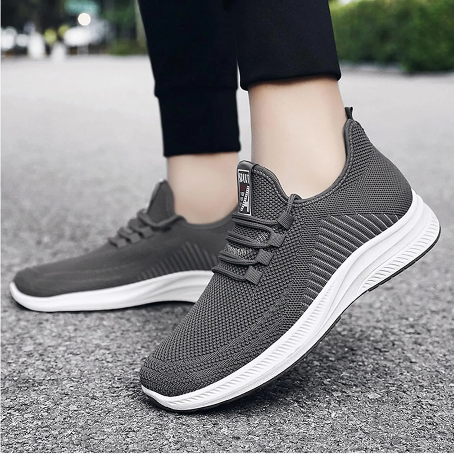 Men's Non Slip Barefoot Minimalist Shoes Lightweight Breathable Walking Shoe Gym Tennis Casual Labor Work Shoes