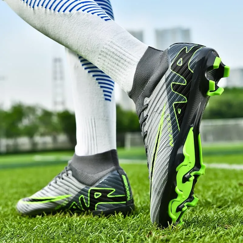 Men’s Soccer Cleats Football Boots Professional Training Turf Mens Outdoor Indoor Sports Athletic Big Boy's Sneaker Indoor Shoes for Kids Soccer
