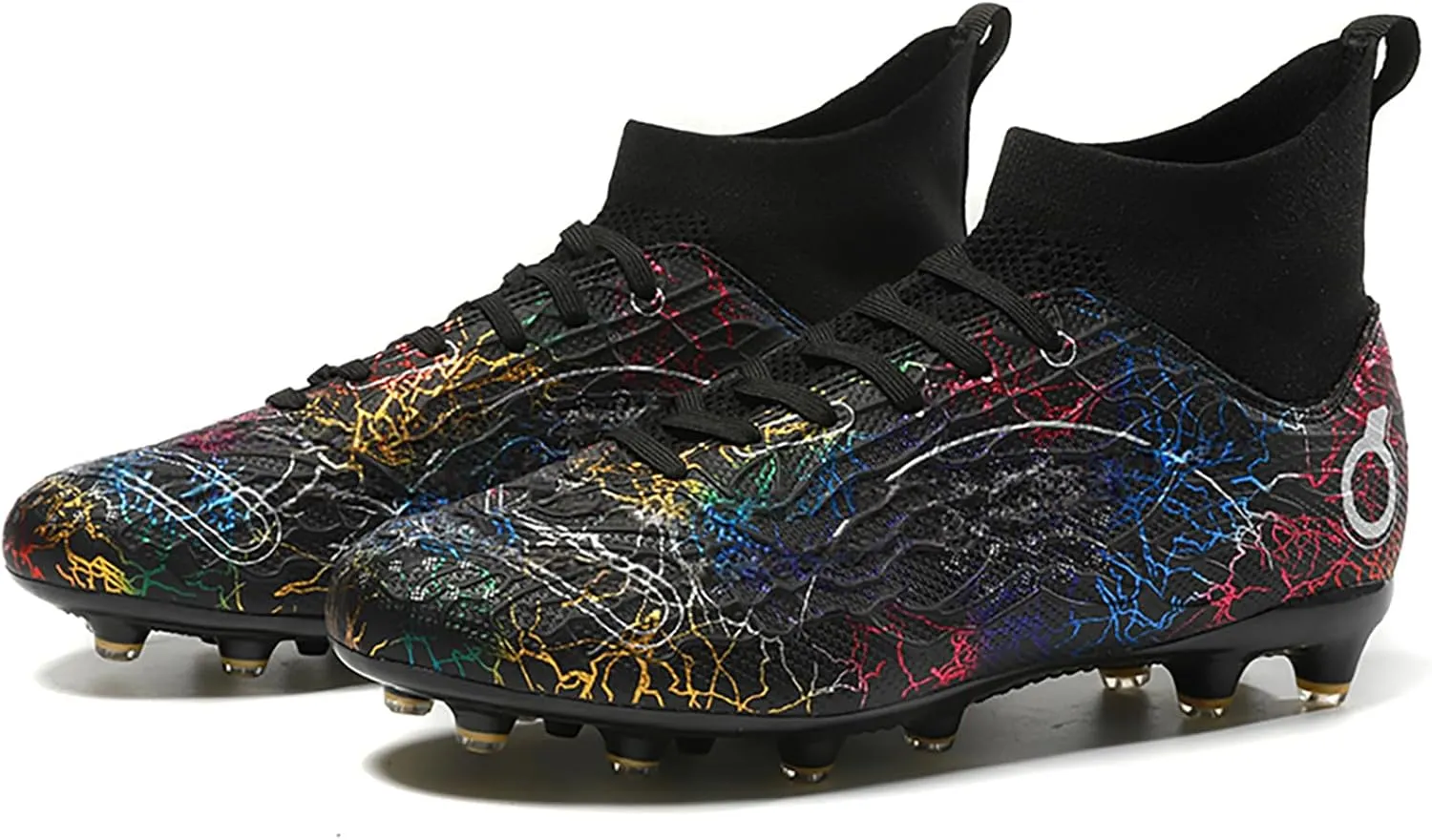 Men's Soccer Shoes High-Top Soccer Cleats Outdoor Breathable Athletic Professional Spikes Youth Boys Football Shoes Unisex