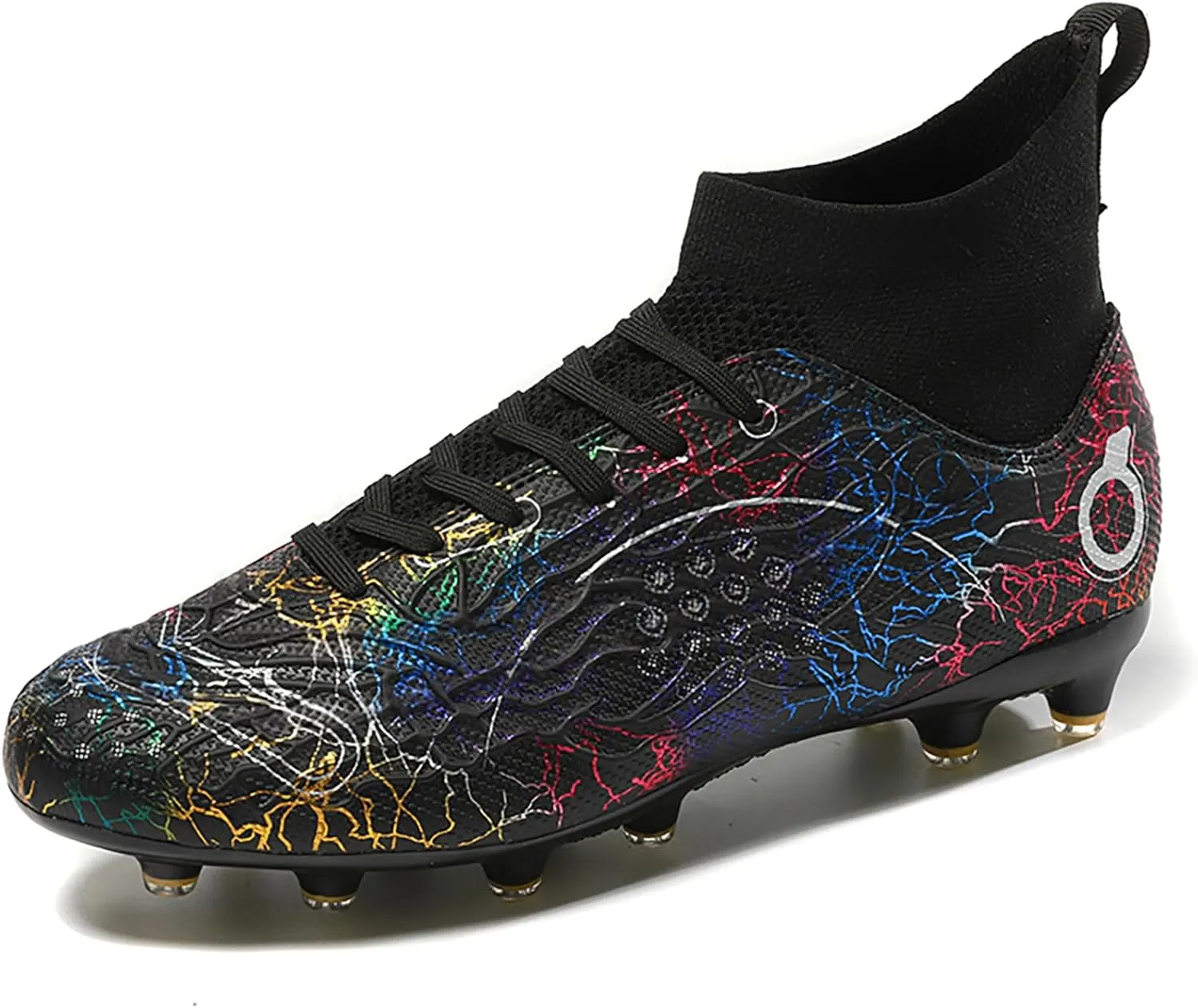 Men's Soccer Shoes High-Top Soccer Cleats Outdoor Breathable Athletic Professional Spikes Youth Boys Football Shoes Unisex
