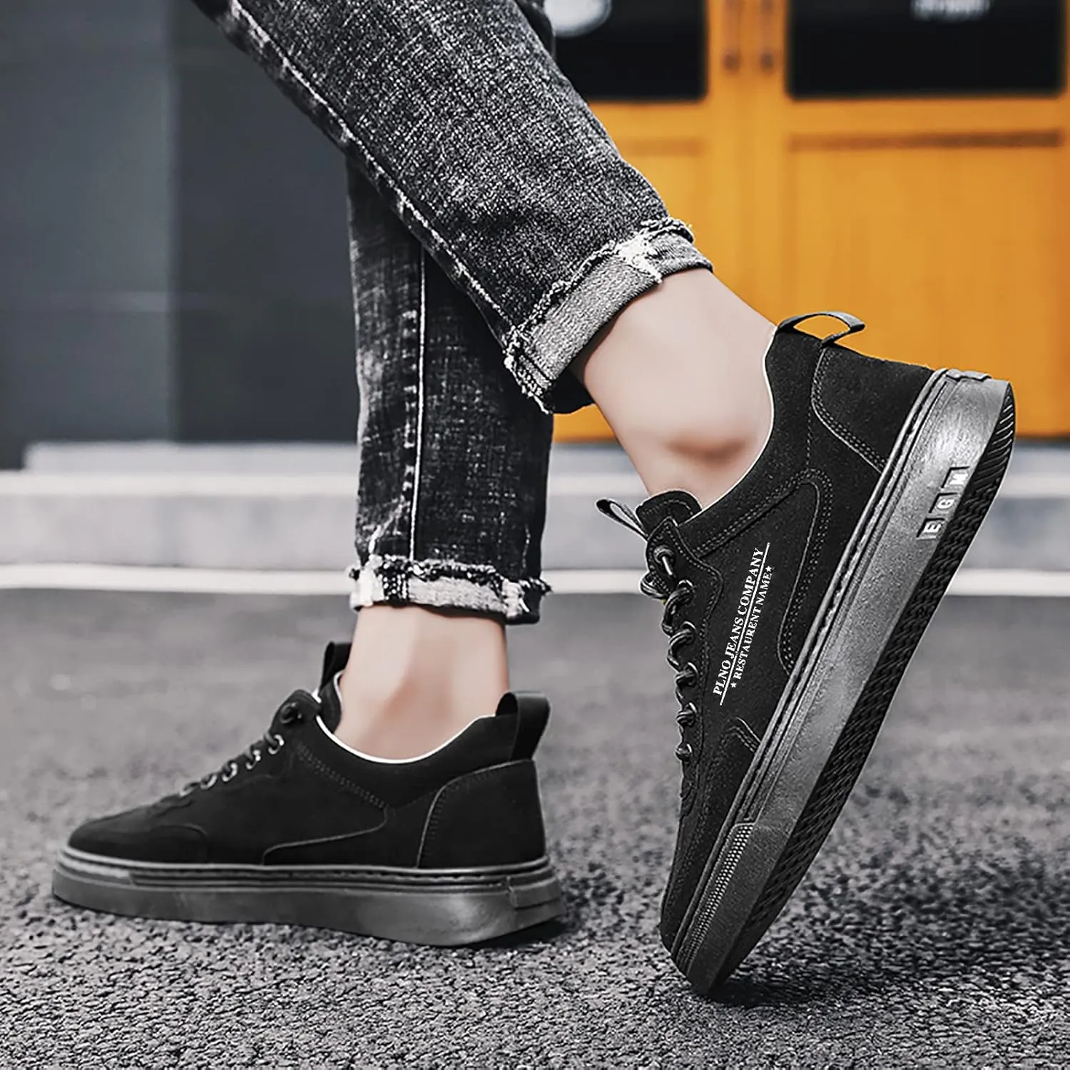 Mens Walking Shoes Slip Breathable Comfort Walking Shoes for Men Men's New Comfortable Tennis Comfortable Black Men Dress