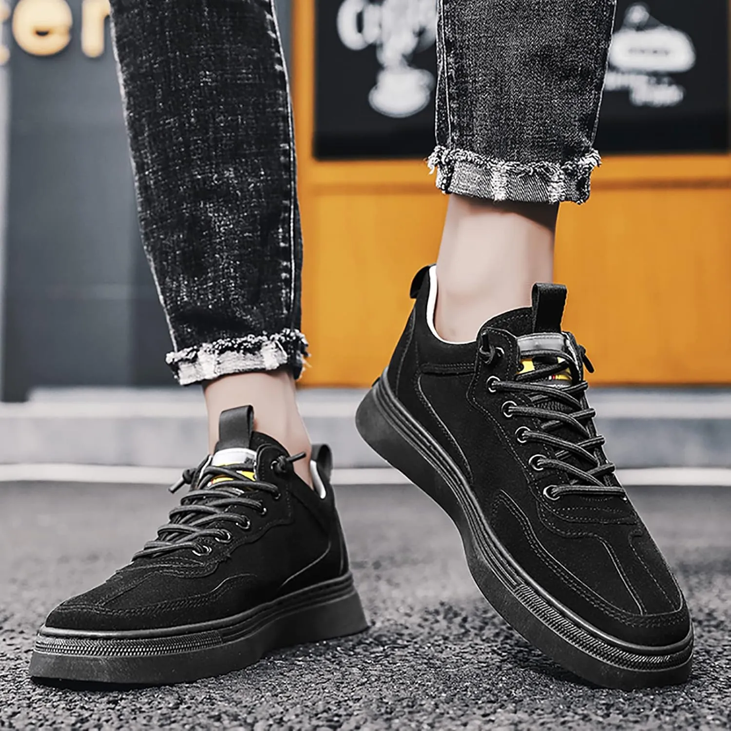 Mens Walking Shoes Slip Breathable Comfort Walking Shoes for Men Men's New Comfortable Tennis Comfortable Black Men Dress