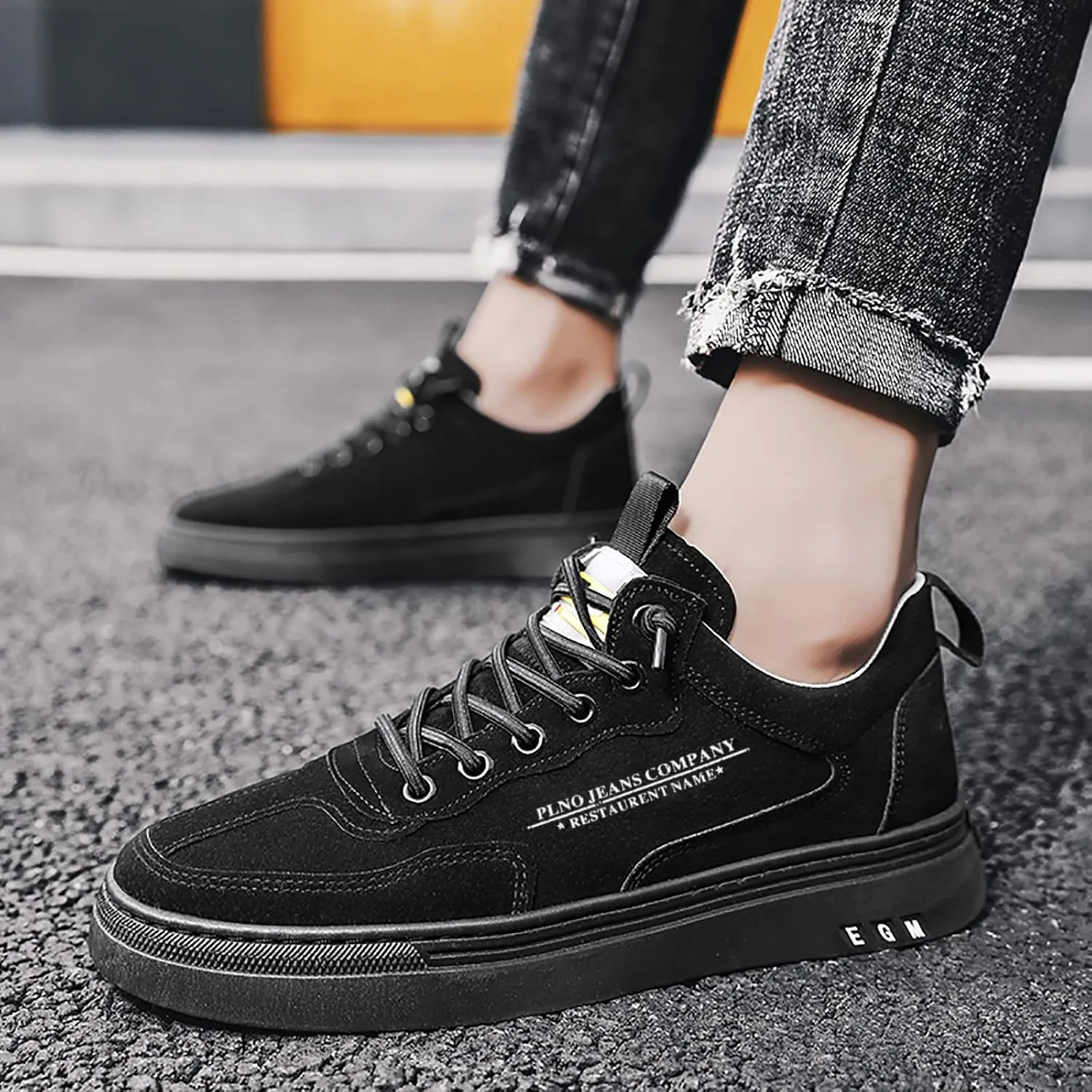 Mens Walking Shoes Slip Breathable Comfort Walking Shoes for Men Men's New Comfortable Tennis Comfortable Black Men Dress