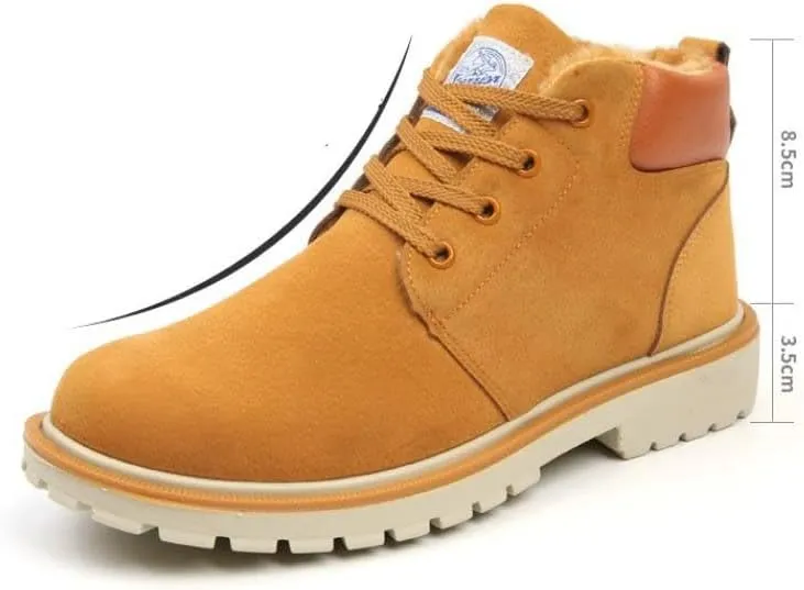 Men's winter leather hiking boots waterproof non-slip warm-lined snow boots for outdoor hiking