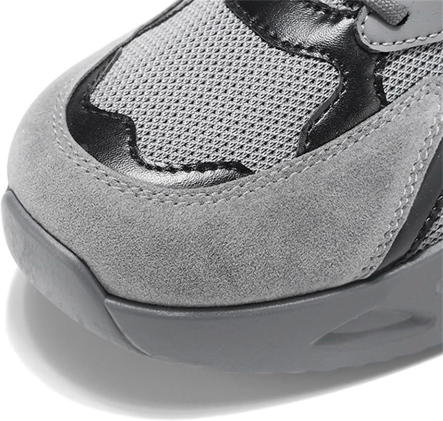Mesh Sneakers for Men Thick Sole Lace-up Breathable Walking Running Shoes Comfortable Tennis Shoes Non Slip Casual Mens Outdoor Sport Sneakers