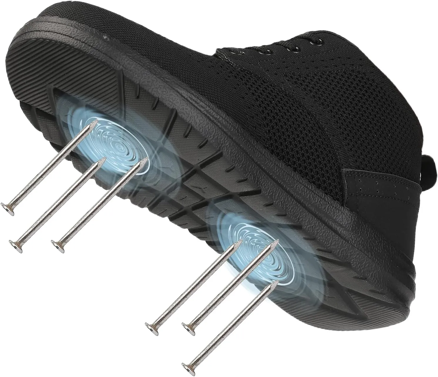 NIFOFISE Steel Toe Shoes for Men Womens High-Cut Indestructible Construction Wide Work Safety Shoes Slip Resistant Comfortable Lightweight Breathable Sneakers Zapatos de Trabajo para Mujer