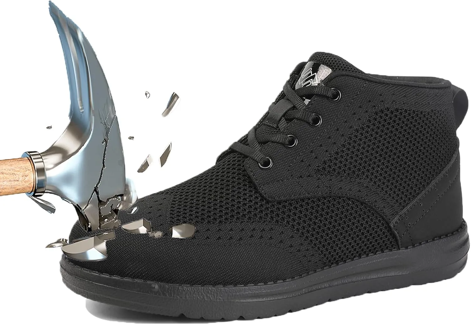 NIFOFISE Steel Toe Shoes for Men Womens High-Cut Indestructible Construction Wide Work Safety Shoes Slip Resistant Comfortable Lightweight Breathable Sneakers Zapatos de Trabajo para Mujer