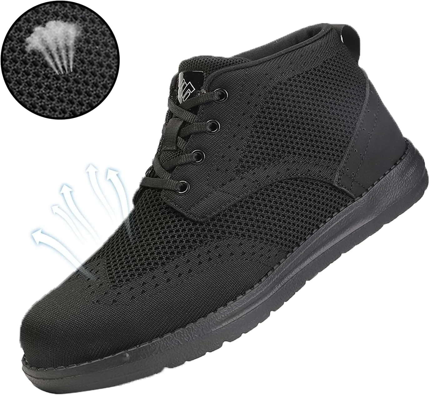NIFOFISE Steel Toe Shoes for Men Womens High-Cut Indestructible Construction Wide Work Safety Shoes Slip Resistant Comfortable Lightweight Breathable Sneakers Zapatos de Trabajo para Mujer