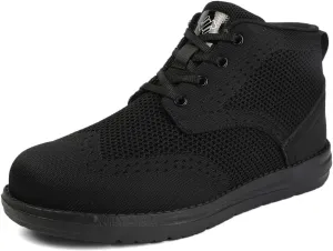 NIFOFISE Steel Toe Shoes for Men Womens High-Cut Indestructible Construction Wide Work Safety Shoes Slip Resistant Comfortable Lightweight Breathable Sneakers Zapatos de Trabajo para Mujer