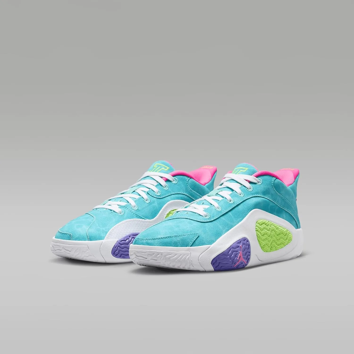 Nike Tatum 2 Big Kids' Basketball Shoes (HJ7382-303, Hyper Jade/White/Hyper Pink/Green Strike)