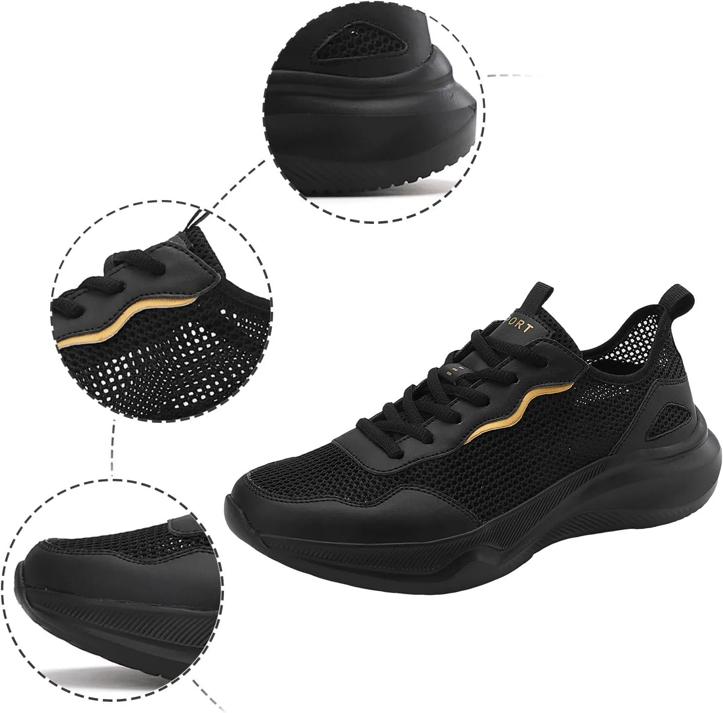 Non Slip Work Sport Shoes for Men Lightweight Sport Gym Jogging Walking Sneaker Men's Comfortable Canvas Shoes