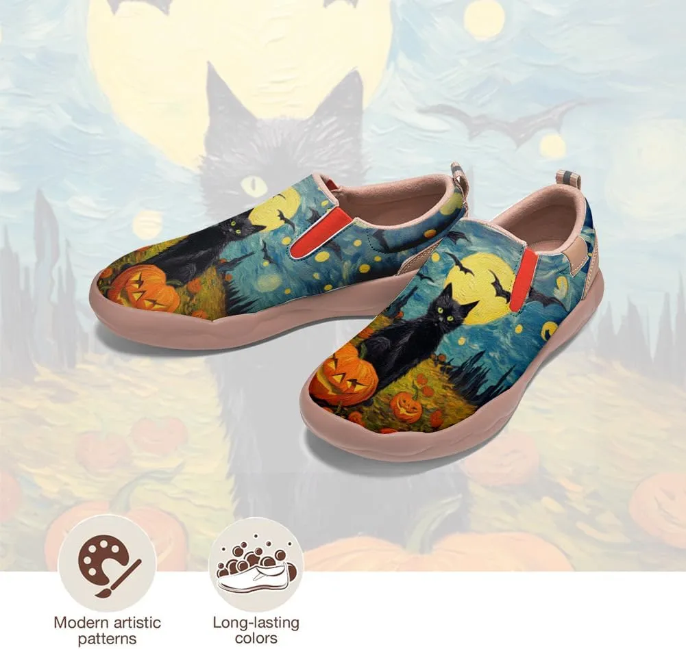 Onehorse Kids Halloween Painted Shoes for Boys Girls Loafers Slip-On House School Sneakers Walking Casual Travel
