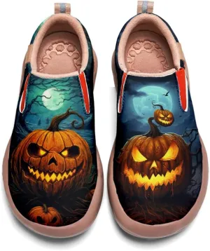 Onehorse Kids Halloween Painted Shoes for Boys Girls Loafers Slip-On House School Sneakers Walking Casual Travel