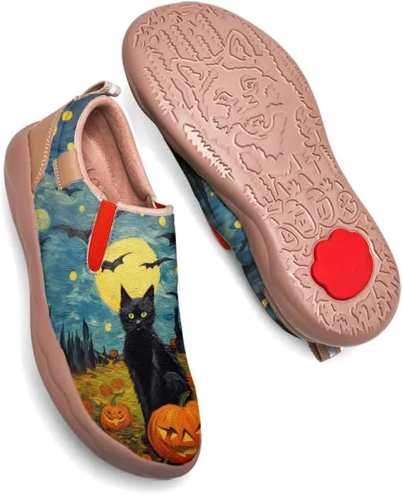 Onehorse Kids Halloween Painted Shoes for Boys Girls Loafers Slip-On House School Sneakers Walking Casual Travel